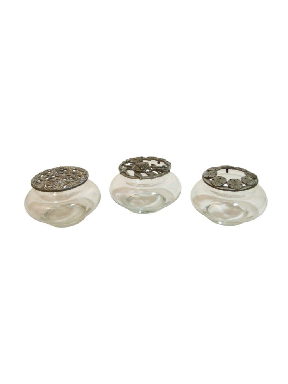 Pewter Top Potpourri Bowls, Collection of Three, Rawcliffe and More - Picture 2 of 5